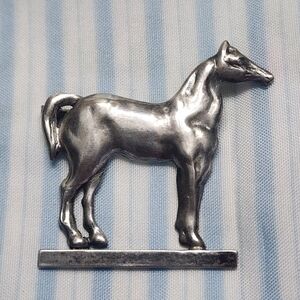 Vintage Sterling Silver Horse Brooch